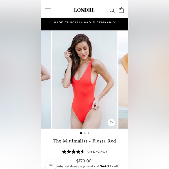 Londre Bodywear one piece swimsuit- always sells out! - Picture 3 of 4